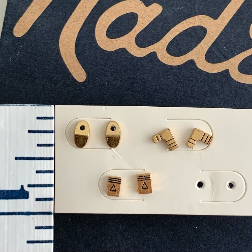 Madewell Tiny Stud Earrings (3 -Pair Bundle) - image 3